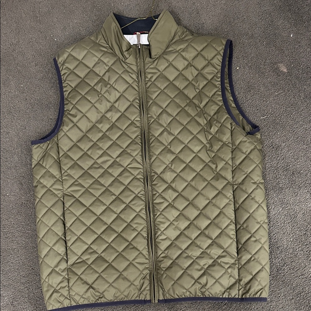 Brooks Brothers Quilted Dark Green Vest